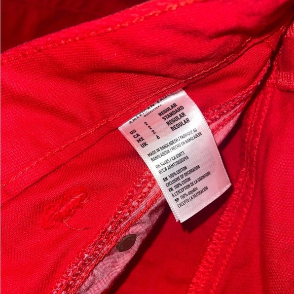 American Eagle Red Jean Skirt - Picture 4 of 4